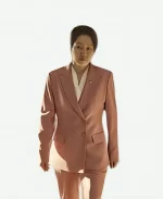 Park Eun-hee All of Us Are Dead Bae S01 Hae-sun Pink Double Breasted Blazer