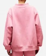 Parke Jean Heart Pink Mockneck Sweatshirt