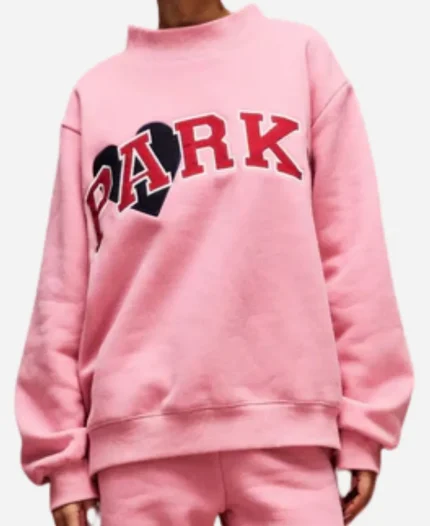 Parke Jean Heart Varsity Mockneck Sweatshirt