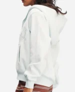 Parke Monochrome Light Blue Zip Up Hoodie