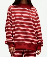 Parke Preorder Striped Mockneck Sweetheart in Red