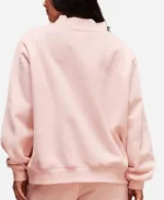 Parke Valentine's Varsity Mockneck Sweatshirt In Pink