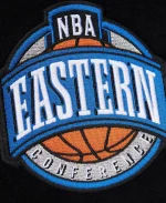 Philadelphia 76ers Team Logo Black Full-Snap Varsity Jacket - For Sale