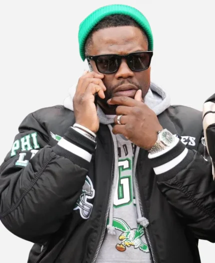 Philadelphia Eagles Kevin Hart Black Bomber Jacket