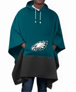 Philadelphia Eagles NFL Color Blocked Poncho