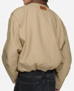 Pierre Niney Popcorn Interview Khaki Cotton Twill Jacket