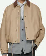 Pierre Niney Popcorn Interview Khaki Twill Jacket
