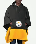 Pittsburgh Steelers NFL Color Blocked Poncho