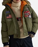 Polo Ralph Lauren Olympics Winter Team USA 2026 Green Down Puffer Jacket