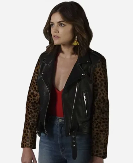 Pretty Little Liars Aria Montgomery moto jacket - Black