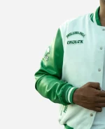 Pro Standard Eagles Retro Classic Varsity Jacket - Cream