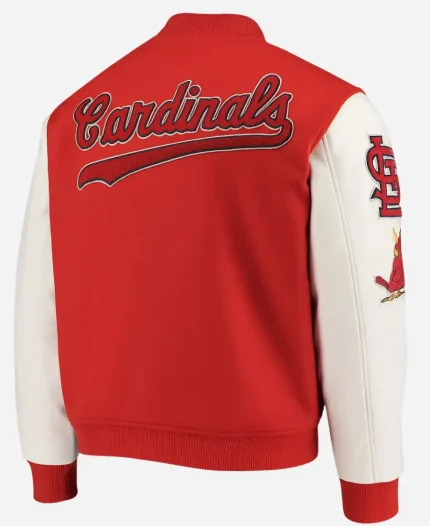 Pro Standard MLB  ST. Louis Cardinals Two Tone Red And White Varsity Jacket