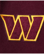 Pro Standard Washington Commanders Burgundy & White Logo Varsity Full-Zip Jacket