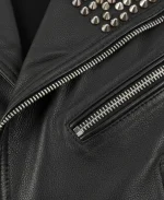 Punk Style Belted Leather Vest – Black