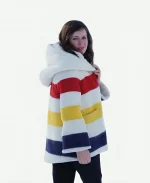 Rachel Bilson Hudson Bay Multi Color Poncho Coat