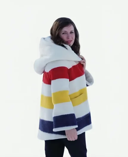 Rachel Bilson Hudson Bay Multi Color Poncho Coat