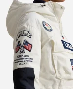 Ralph Lauren Winter Olympics Team USA 2026 White Anorak Jacket