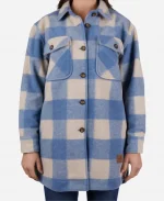 Rebecca Gibney TV-Series Under the Vines S03 Daisy Blue Plaid Jacket
