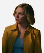 Rhea Seehorn Pluribus S01 2025 Yellow Leather Jacket