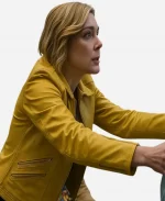 Rhea Seehorn Pluribus S01 Yellow Leather Jacket