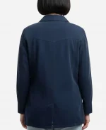 Rhea Seehorn Pluribus Season 01 Carol Blue Cotton Jacket