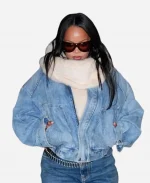 Rihanna Blue Denim Jacket