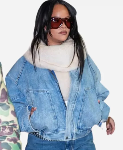 Rihanna Oversized Blue Denim Jacket