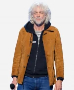Royal Variety Bob Geldof Brown Leather Jacket
