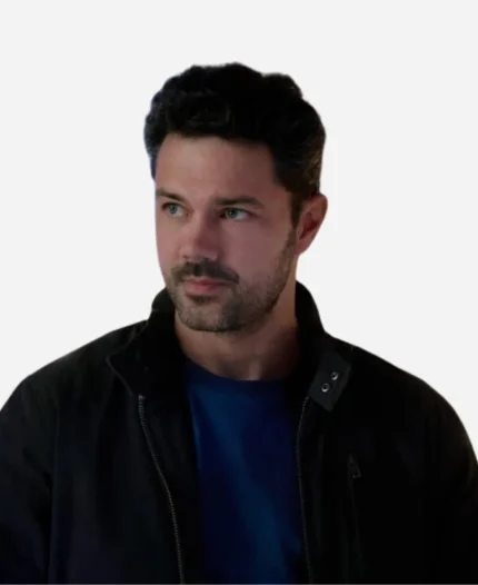 Ryan Paevey Movie Under The Christmas Sky 2023 David Robinson Black Jacket