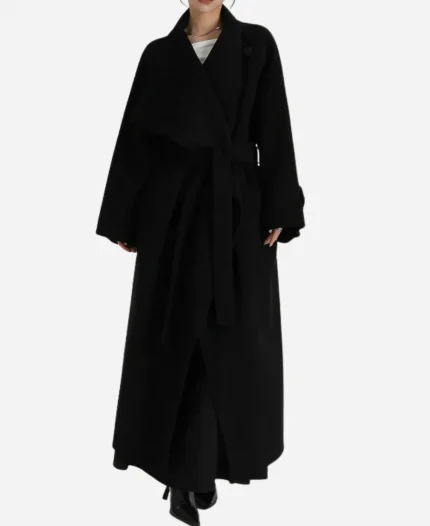 SRYS Ame Shadowline Wrap Funnel Black Coat