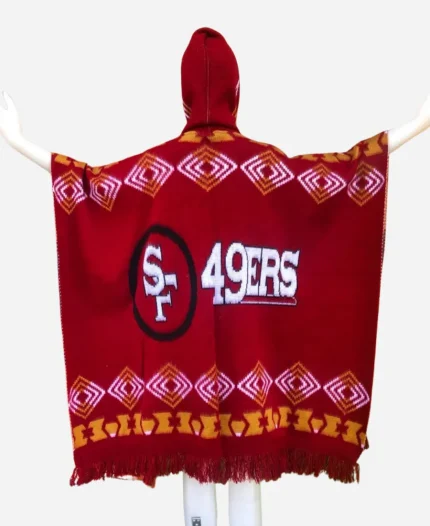 San Francisco 49res Red Hooded Poncho
