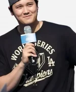 Shohei Ohtani Dodgers 2025 World Series Celebration Black T-Shirt