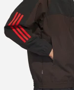 Skateboarding Gatsele Black Track Jacket - Aurora Coffee, White & Black