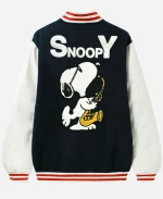 Snoopy Butter Black & White Varsity Jacket