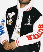 Snoopy Butter Letterman Jacket