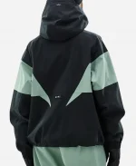 Spartan W Black & Faded Green Spike Jacket