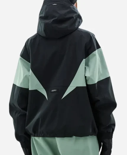 Spartan W Black & Faded Green Spike Jacket