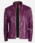 Star Lord What If 2021 Chadwick Boseman Purple Leather Jacket