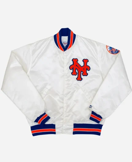 Starter 1980s New York Mets White Jacket