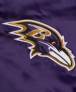Starter Baltimore Ravens Purple Satin Bomber Jacket
