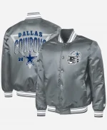 Starter Dallas Cowboys Triangle Grey Varsity Jacket