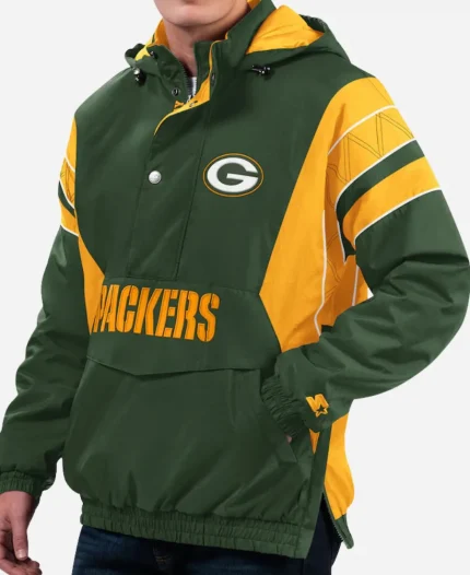 Starter Green Bay Packers Home Team Half-Zip Jacket