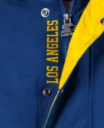 Starter Los Angeles Rams Home Team Yellow & Blue Half-Zip Hooded Jacket