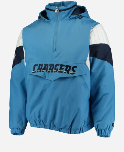  Starter NFL Los Angeles Chargers Blue & Navy Qurter-Zaip Jacket