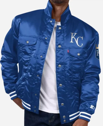 Starter x Levi's Kansas City Royals Silver Tab Full-Snap Trucker Jacket