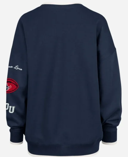 Stoney Clover Lane x '47 Houston Texans Navy V-Neck Sweatshirt