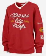 Stoney Clover Lane x '47 Kansas City Chiefs V-Neck Sweatshirt