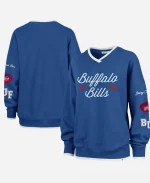 Stoney Clover Lane x '47 NFL Buffalo Bills Royal Oversized V-Neck Sweatshirt