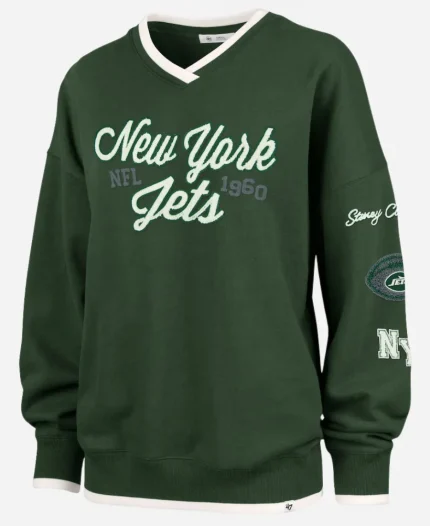 Stoney Clover Lane x '47 New York Jets V-Neck Sweatshirt