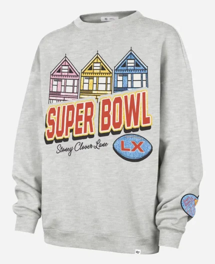 Stoney Clover Lane x '47 Super Bowl LX Grey Sweatshirt